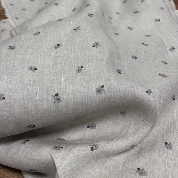 Print linen fabric by the yard