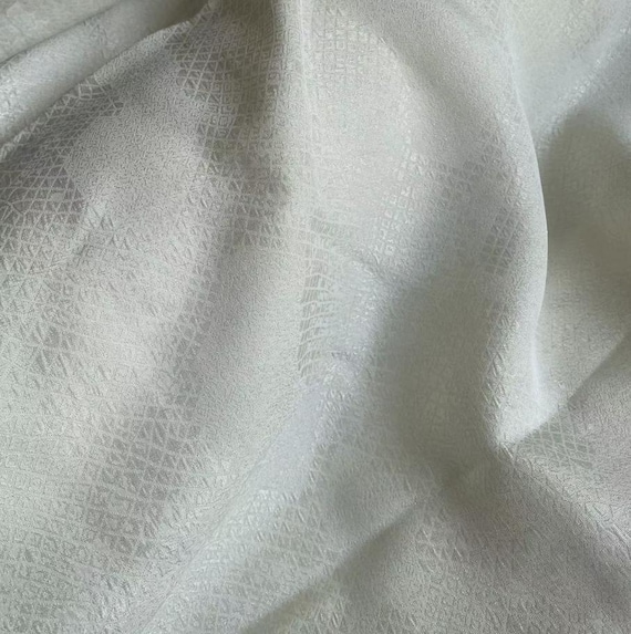 Jacquard embossed silk fabric by the yard