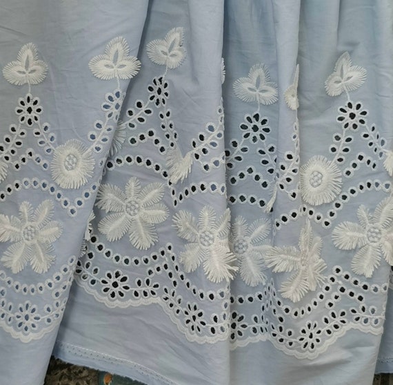 Embroidery cotton fabric By the yard