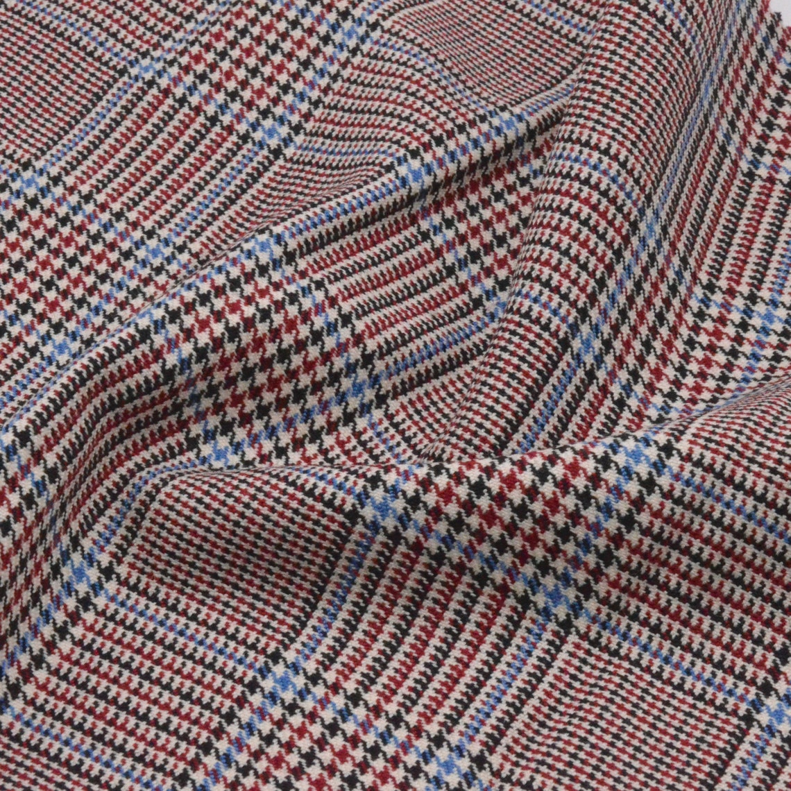 Plaid houndstooth wool fabric by the yard Etsy
