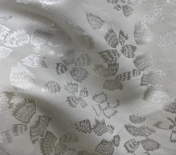 Floral Jacquard fabric by the yard