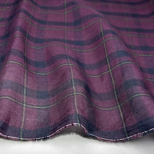 Yarn dyed linen fabric, plaid checks gingham checkered linen fabric by the yard