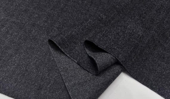 Herringbone Silk wool camel hair fabric by the yard