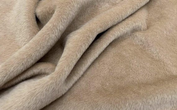 100% Suri Alpaca fabric by the yard