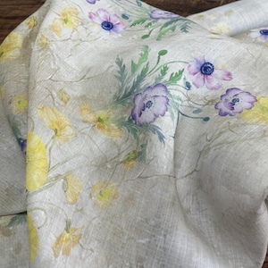 Print ramie fabric by the yard