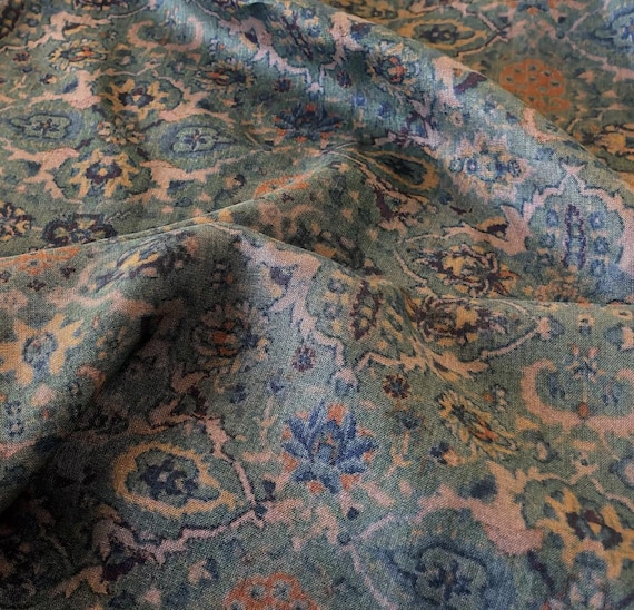 Print linen fabric by the yard