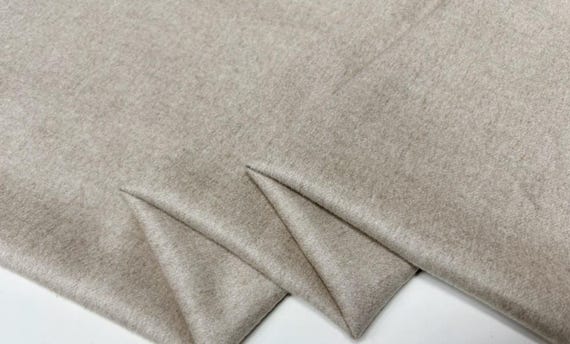 Silk wool camel hair fabric by the yard