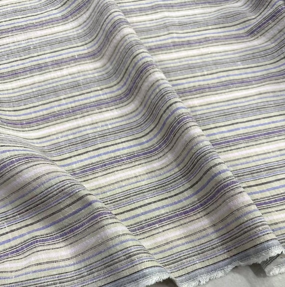Striped Linen fabric by the yard