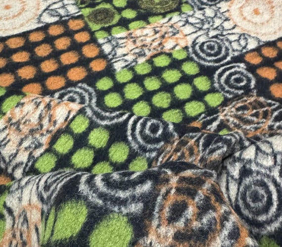 Print Wool fabric by the yard