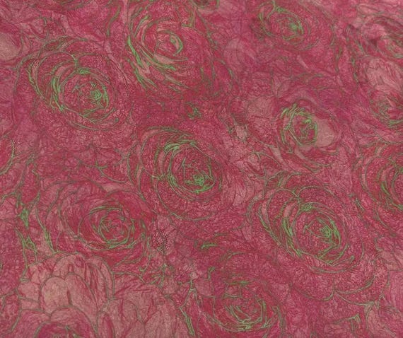 Gambiered silk fabric by the yard