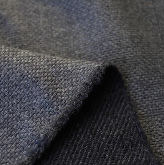 Double Faced Reversible Wool fabric by the yard