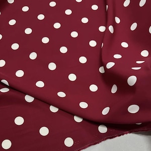 Polka dots Print tencel viscose fabric by the yard