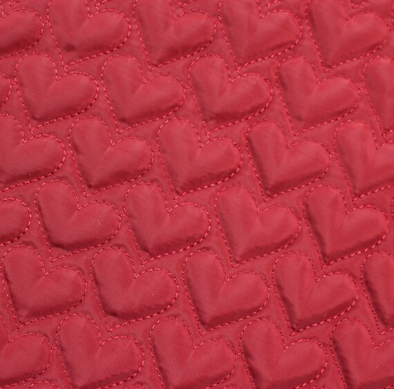 Embroidered Textured quilted padded fabric by the yard