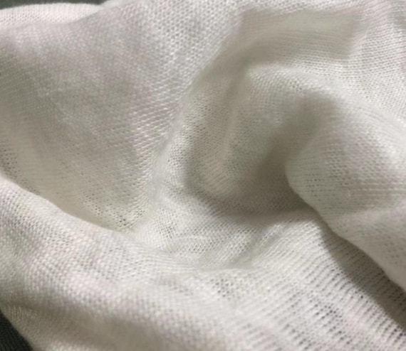 Knit linen jersey fabric by the yard