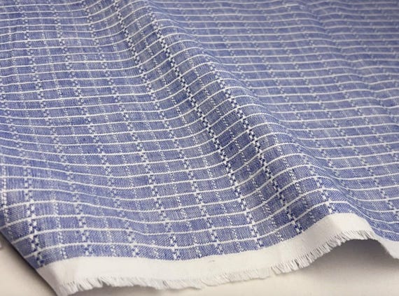 Plaid linen fabric, Checkered linen fabric, Gingham linen fabric by the yard