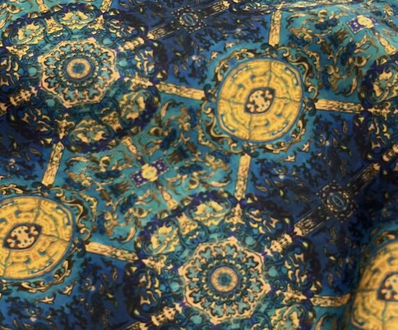 Gambiered silk fabric by the yard