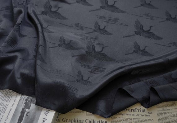 Crane Jacquard fabric by the yard