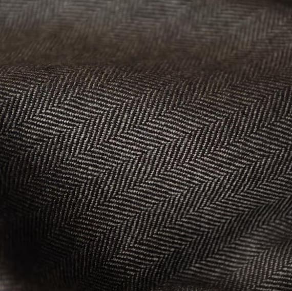 Italian Fabric Herringbone Wool Fabric by the yard