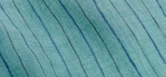Striped linen fabric by the yard