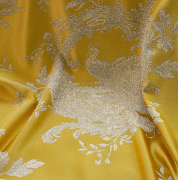 Jacquard brocade fabric by the yard