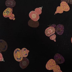 Jacquard Print Gambiered silk fabric by the yard