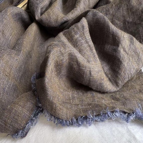 Yarn dyed linen fabric by the yard