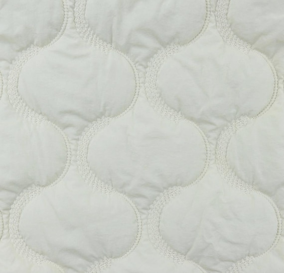 Embroidered Textured quilted padded fabric by the yard