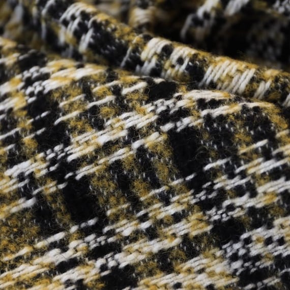 Plaid Wool fabric by the yard