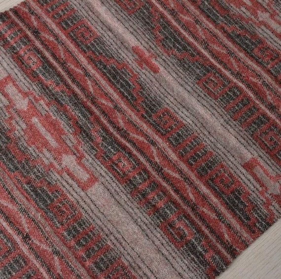 Jacquard wool fabric by the yard