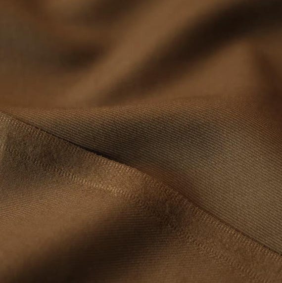 Brown Worsted Wool fabric by the yard SUITING Fabric