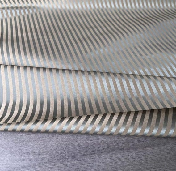 Striped Jacquard Silk Fabric by the yard