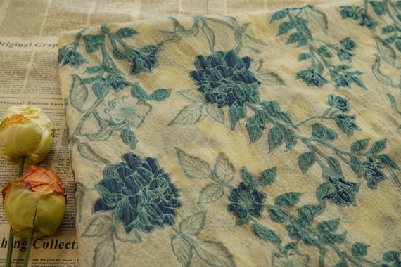 Jacquard brocade fabric by the yard
