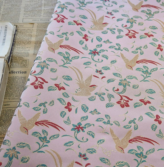 Jacquard brocade fabric by the yard