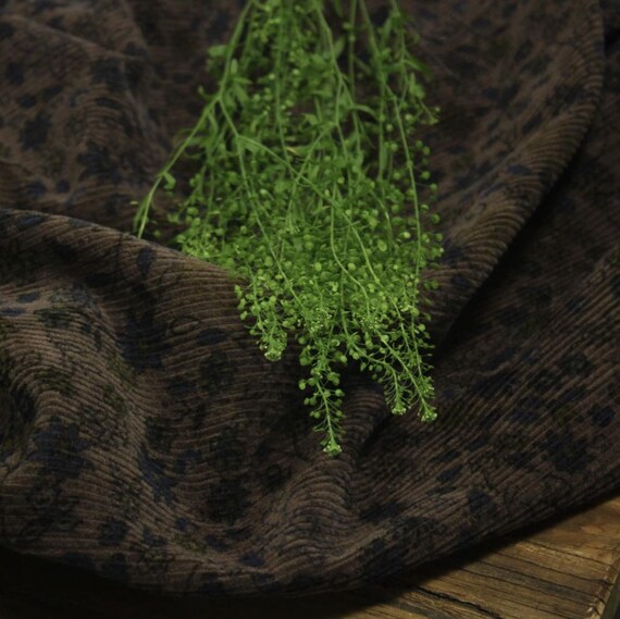 Print corduroy cotton fabric by the yard