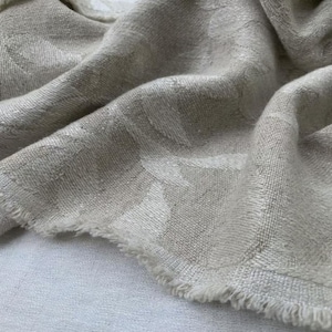 Tessuto di lino Jacquard pesante tagliato su misura