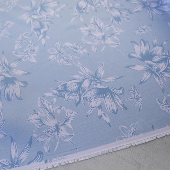 Print linen fabric by the yard