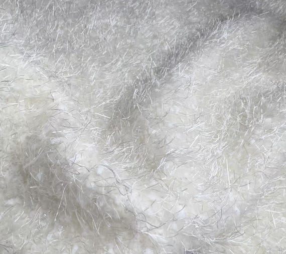 Knit Tassel Mohair Wool fabric by the yard