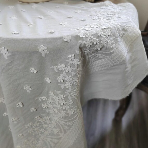 Embroidery cotton fabric By the yard