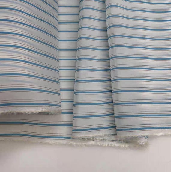 Striped Bemberg cupra fabric, Cupro lining fabric by the yard