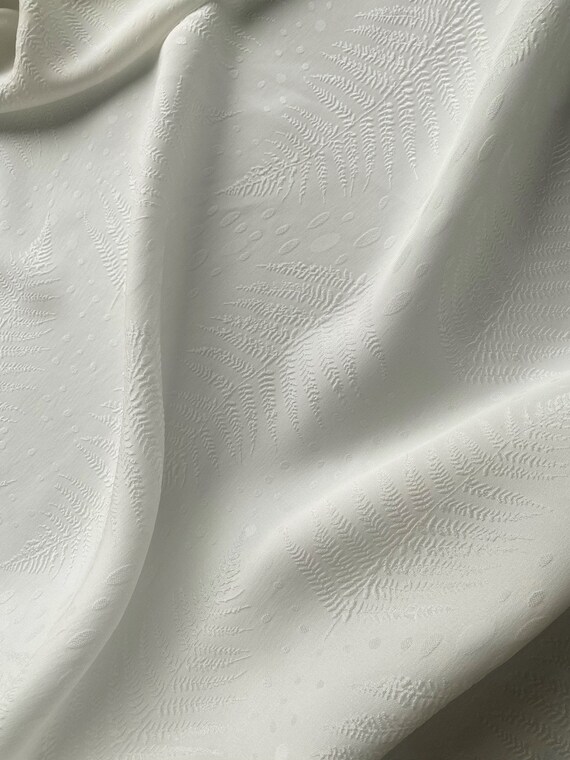 Jacquard embossed silk fabric by the yard
