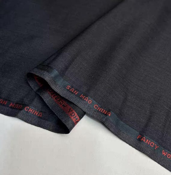 Worsted wool fabric by the yard