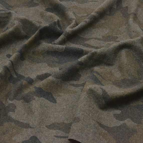 Camouflage Wool fabric, woolen fabric by the yard
