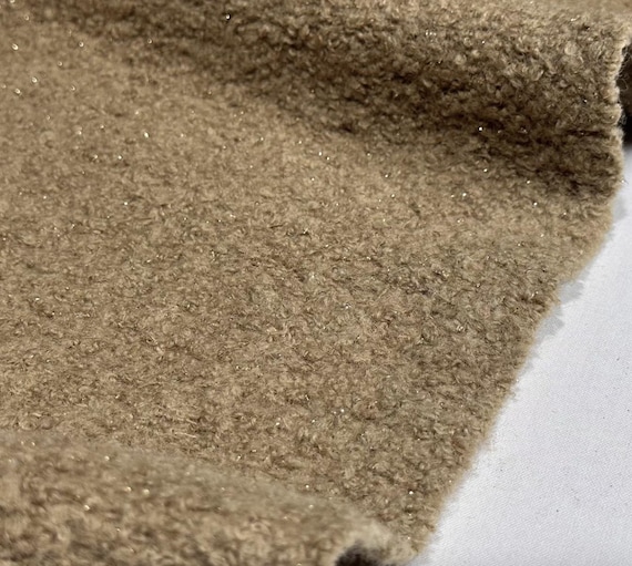 Metallic Knit wool fabric by the yard