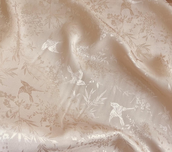 Jacquard silk fabric by the yard #XLCY5829