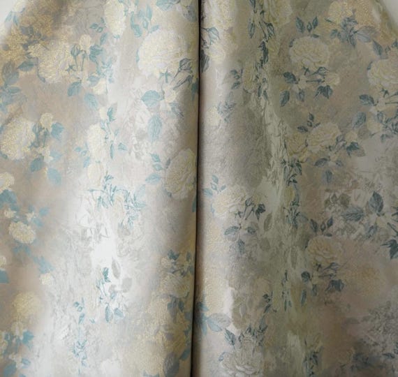 Jacquard brocade fabric by the yard