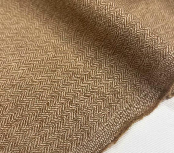 Herringbone Cashmere Wool fabric by the yard Suiting Fabric