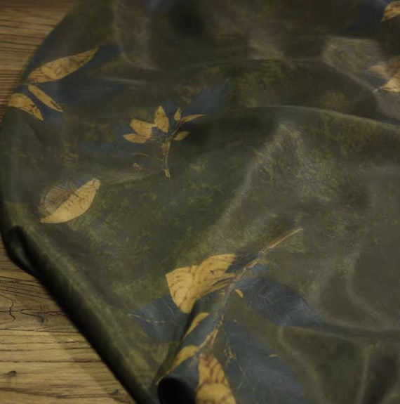 Print cupra fabric, Floral cupro fabric by the yard