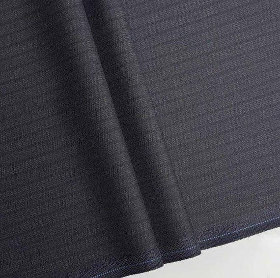 Striped Worsted Wool fabric by the yard SUITING Fabric