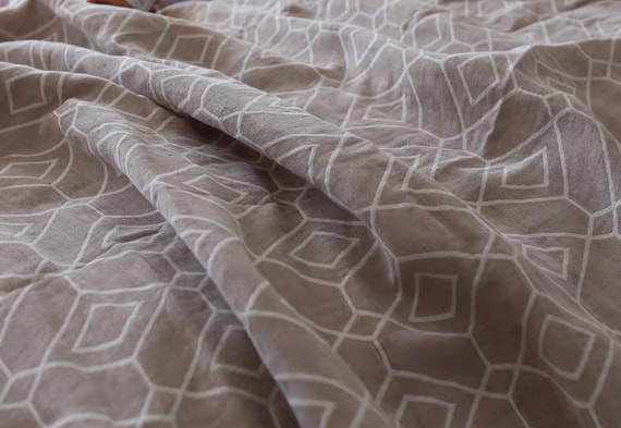 Extra Wide Jacquard Linen Fabric by the yard - 280cm Wide