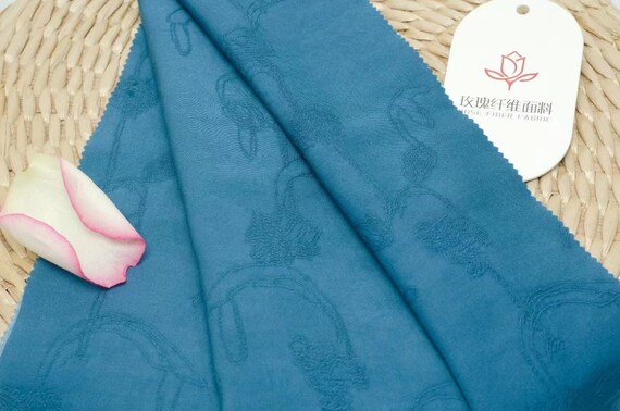 Jacquard rose fiber viscose fabric by the yard